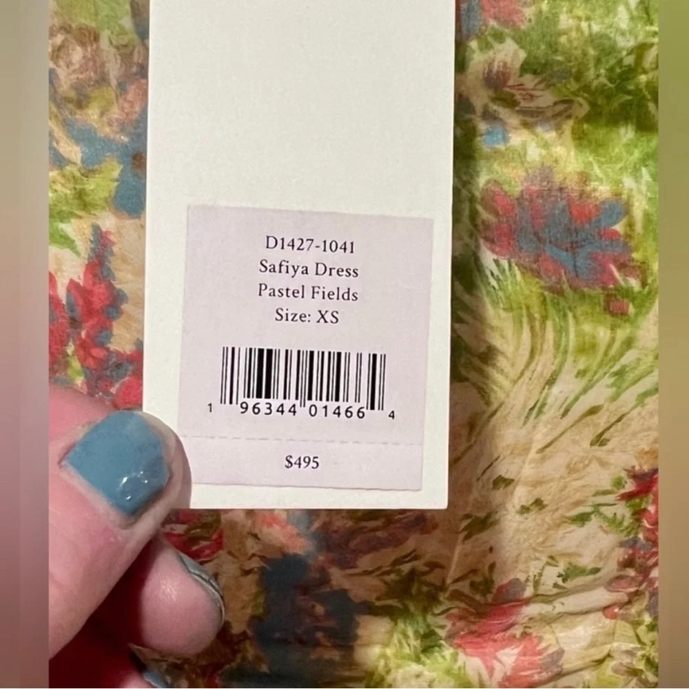 NWT LoveShackFancy Safiya Dress Pastel Fields XS - Picture 3 of 3